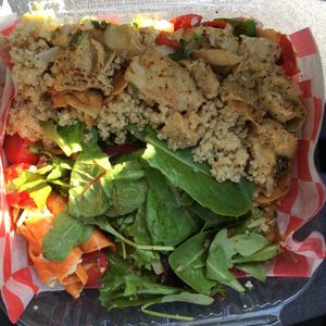 artichicken salad at Rawtopian Bliss Cafe in Columbia