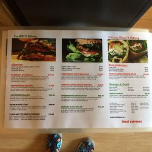 menu 2 at Rawtopian Bliss Cafe in Columbia