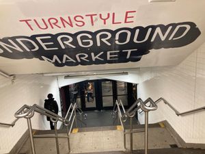 Go down to the subway to reach this market at Falafel Plant in New York City