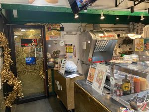 Counter at Falafel Plant in New York City