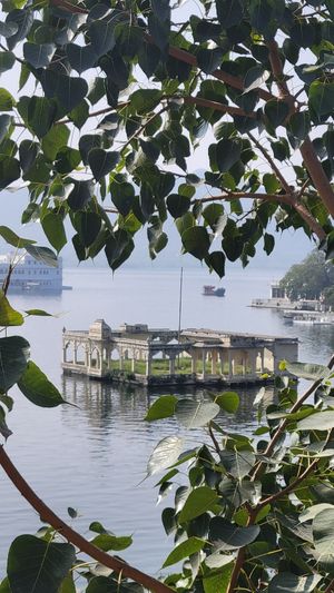 View from terrace at Green Grotto By Pichola in Rajasthan