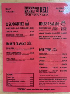   at Mendocino Market  in Mendocino