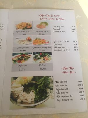 Stired Dishes and Rice at Ngoi Nha Yeu Thuong in Tan Thien