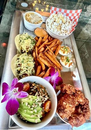 Vegetarian Sampler Platter at St Felix Sin City in Las Vegas