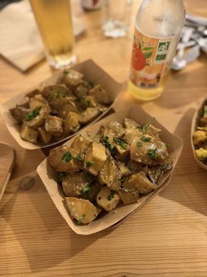 Roasted potatoes  at La Dévoreuse in Pays De La Loire