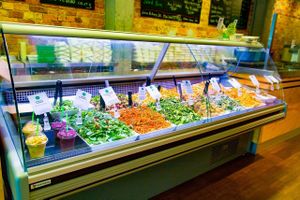 Salad Cabinet - 9 salads every day - changing weekly! at Revive Cafe - Wyndham St in Auckland