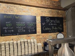 Simple menu and all sustainable meal plates at Revive Cafe - Wyndham St in Auckland