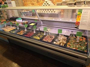 Various salads and desserts at Revive Cafe - Wyndham St in Auckland