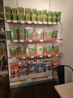 Pre-packaged food and cookbooks at Revive Cafe - Wyndham St in Auckland