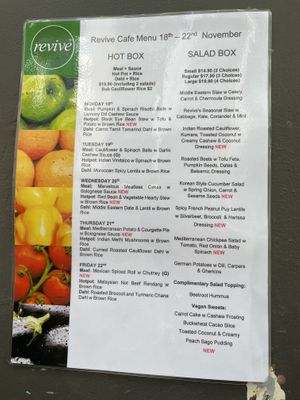 Menu posted outside - lots of new choices!   at Revive Cafe - Wyndham St in Auckland
