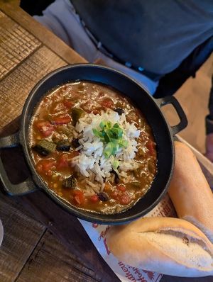 Okra gumbo at Hickory's Smokehouse Sheffield in England