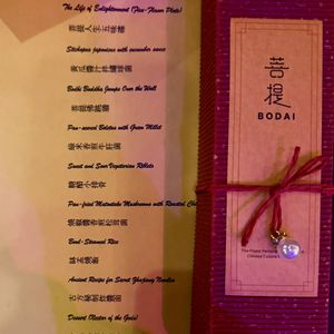 Menu  at BODAI Vegetarian NYC in New York City