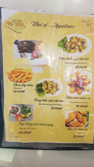 Menu 2/18 at Phi Van in Thuan An