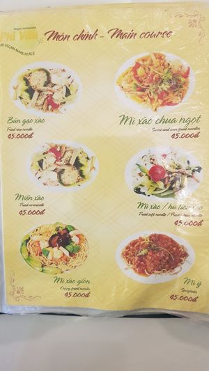 Menu 7/18 at Phi Van in Thuan An