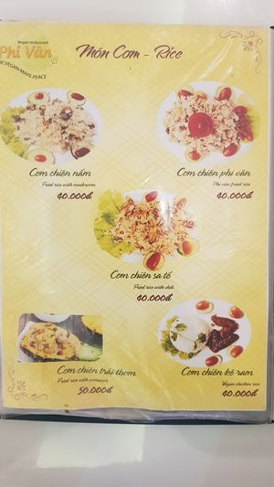 Menu 8/18 at Phi Van in Thuan An