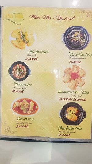 Menu 10/18 at Phi Van in Thuan An