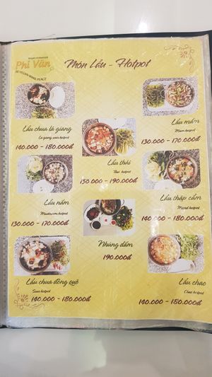 Menu 17/18 at Phi Van in Thuan An