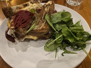 Corn beef sandwich   at Dreamstate Cafe in Minneapolis