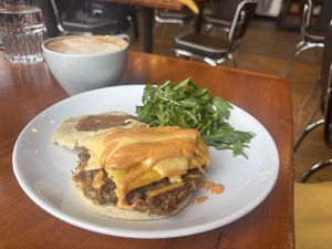 Breakfast sandwich  at Dreamstate Cafe in Minneapolis