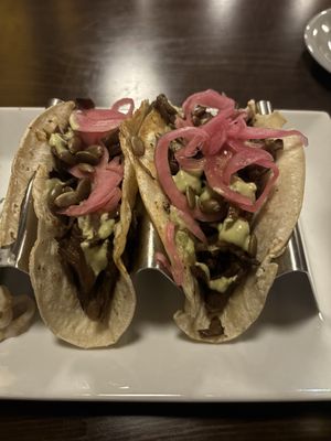 These tacos lacked flavor… I should have asked for a bottle of hot sauce    at Dreamstate Cafe in Minneapolis