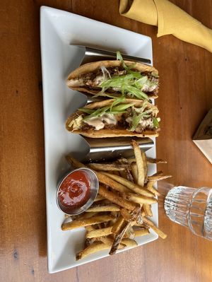 Shredded duck tacos  at Dreamstate Cafe in Minneapolis