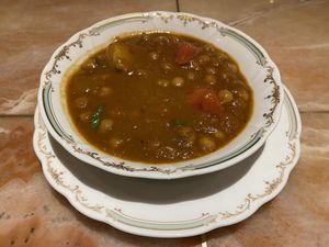 Vegan chickpea curry at Nataraj - Ginza in Tokyo