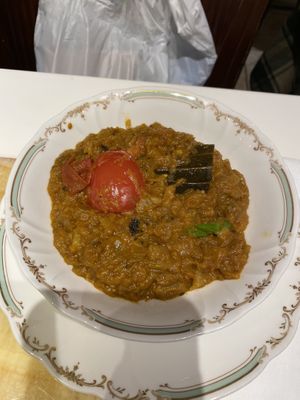 Eggplant curry at Nataraj - Ginza in Tokyo