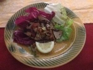 Oringinal homemade recipe sriram steak with grilled veggies & olive oil. at Ben D'Iddio in Pisa