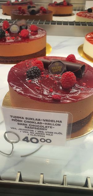 Vegan cake at Fazer Café Kluuvikatu in Uusimaa
