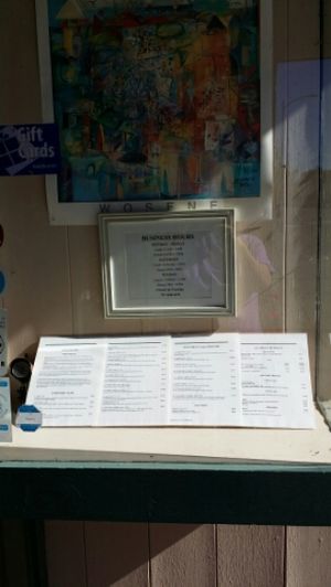 The Menu Wisely Displayed Outside at Abyssinia Restaurant in Santa Rosa