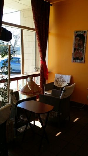 There are 2 small waiting area up front like this one. at Abyssinia Restaurant in Santa Rosa