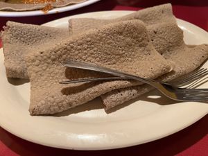 Bread type things. Not sure the name   at Abyssinia Restaurant in Santa Rosa