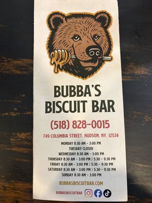   at Bubba's Biscuit Bar in Hudson