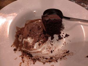 Brownie al cioccolato at Pranzo Italian Harrogate in Harrogate
