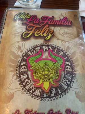 Menu  at Chifa La Familia Feliz in La Fortuna