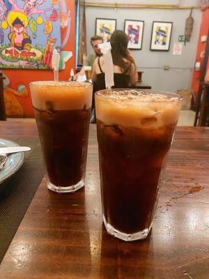 Chicha morada at Chifa La Familia Feliz in La Fortuna