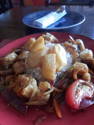 The Tofu dish at Chifa La Familia Feliz in La Fortuna