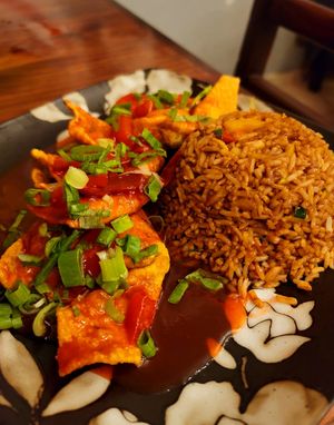 Kam lu wantan at Chifa La Familia Feliz in La Fortuna