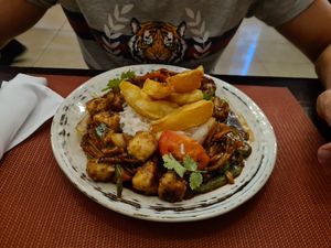 Tofu at Chifa La Familia Feliz in La Fortuna