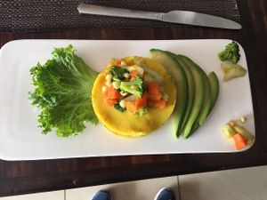 Causa Vegetariano at Chifa La Familia Feliz in La Fortuna