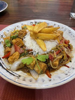   at Chifa La Familia Feliz in La Fortuna