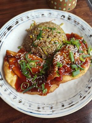 Stuffed Wonton & Vegetable Curry at Chifa La Familia Feliz in La Fortuna