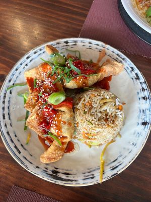 Vegan Wantan at Chifa La Familia Feliz in La Fortuna