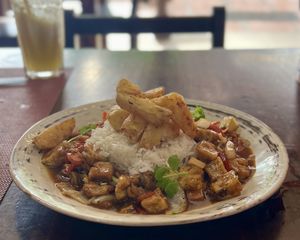Saltado  at Chifa La Familia Feliz in La Fortuna
