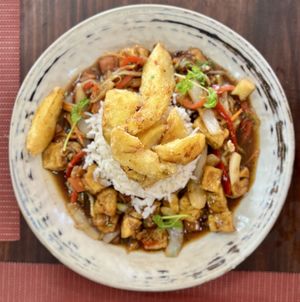 Saltado  at Chifa La Familia Feliz in La Fortuna