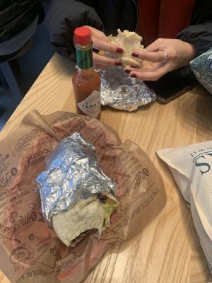 softitas burrito   at Chipotle in London