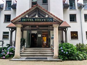 Front of Hotel Helvetia, where Strandgut is located at Strandgut in Bad Schandau