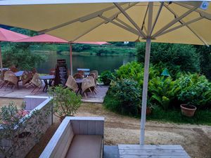 Outdoor seating at Strandgut at Strandgut in Bad Schandau