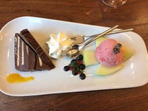 Cold dog dessert at Strandgut in Bad Schandau