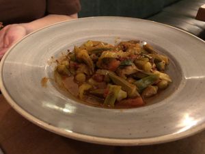 Okra stew   at Antalya in London
